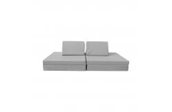 China Foldable Foam Play Couch Set Modular Play Sofa With 2 Triangle Pillows supplier