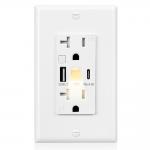 Convenient USB Charging Outlet with Light 2700K 5V 4.2A for sale