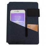 Custom Print Logo Hardcover Soft Pu Leather Wireless Charging Notebook With Usb for sale