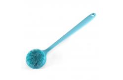 China Hypoallergenic Long Handle Silicone Bath Body Brush Home Bathroom Accessories supplier