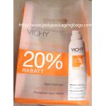 Thicker Frosted HDPE Die Cut Handle Bags Cosmetic Quad Packaging for sale
