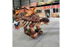 China Electric Ride On Animated Rideable Dinosaur Animatronic Ankylosaurus Scooter Model supplier