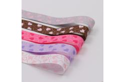China Silk Screen Printing Double Faced Satin Ribbon 100% Polyester Material supplier
