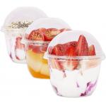 Clear Transparent Custom Disposable Cups Plastic Coffee Cups With Dome Lid for sale