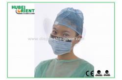 China Protective PP Disposable Face Mask White Blue with Splash Visor supplier