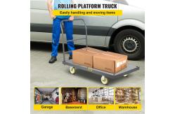 China 2000lbs Heavy Duty Platform Trolley Q235 Folding Flatbed Cart supplier