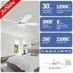 52inch 6 Speeds Remote LED Ceiling Fan With 5 ABS Blades