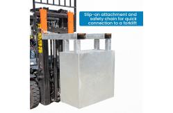 China 1 Tonne Waste Bin Compactor Forklift Attachment Hot Dipped Galvanized Coating supplier