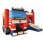 Fire engine inflatable combo inflatable fire truck combo Fire Fighting Truck inflatable combos for sale