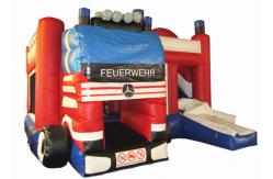 China Fire engine inflatable combo inflatable fire truck combo Fire Fighting Truck inflatable combos supplier