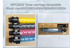 China Mp C6003 Cymk Printer Toner Cartridge Compatible For Mpc4503 With Chip supplier