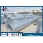 Flange Connection Type Electrical Galvanized Steel Pole With Anchor Bolt Q345 for sale