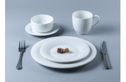 China Lead Free 210ml Soup Ceramic Bowl Set With Saucers supplier