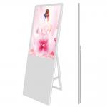 Portable Flexible Floor Standing Digital Signage 24 Bit Flodable LCD Advertising Screen for sale