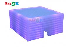 China PVC Automatic Inflatable Lawn Tent  10x10x5m Inflatable Led Party Tent supplier