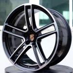 China 20 Inch Porsche Macan Turbo Wheel Black High Gloss Painted Machine Face for sale