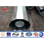 Outdoor Galvanized Steel Solar Street Light Pole Post Lamp 4m 5m 6m 7m 8m 9m 10m 12m for sale