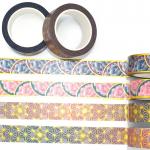 Custom Writable Cute Washi Paper Tape Printed Silver Or Gold Foil Washi Tape for sale