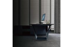 China Black Executive Office Desks Depth 900mm Melamine Board With PVC Edging supplier
