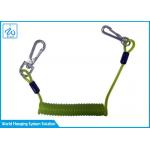 Custom Made Security Retractable Steel Cable Coil Lanyard With Plastic PU Elastic for sale
