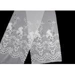 49 Inch Chiffon Embroidered Lace Fabric With Floral Bird Eyelet for sale