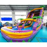 Playground Bounce House Inflatable Water Slide With Pool for sale
