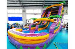 China Playground Bounce House Inflatable Water Slide With Pool supplier