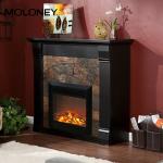690mm Recessed Electric Fireplace Wood Mantel 750-1500W Heating Cold Rolled for sale
