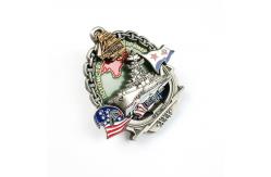 China Custom 3D Badge Layers Screw Exceptional Craftsmanship For Tournaments supplier