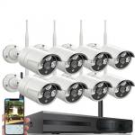 Weatherproof CCTV 8 Channel Camera System 64Kbps Wireless Stable for sale