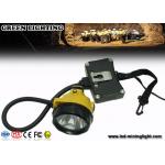 ABS IP68 Rechargeable LED Headlamp Underground Mining Lights With Warning Light