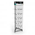 Triangle Mobile Display Stand Gridwall Display Rack With Wheels for sale
