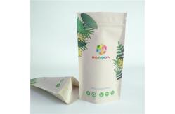 China 120mic Cornstarch PLA Kraft Paper Pouch Resealable Zipper supplier