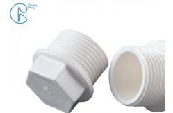 China Convenient Installation Square PPR Plastic White Pipe Thread Plug supplier