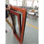 Windproof Tilt And Turn UPVC Window Oak Finish