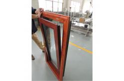 China Windproof Tilt And Turn UPVC Window Oak Finish supplier
