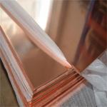 ASME Mirror Polished Copper Sheet Plate 0.4mm Golden Bright Surface for sale