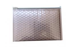 China Fleixble Packaging Zipper Bubble Bags , Silver Matt Aluminun Foil Bubble Zipper Envelopes supplier