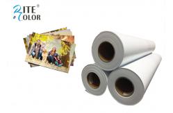 China 42 Width RC Glossy Photo Paper , White Inkjet Photographic Paper Roll supplier
