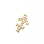 Micro Pave 18K Gold Pendant Diamond CZ Gold Constellation Pendant for sale