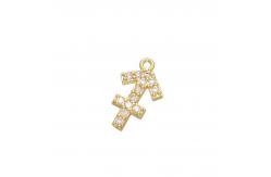 China Micro Pave 18K Gold Pendant Diamond CZ Gold Constellation Pendant supplier