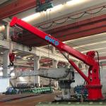 1.5t 6m Loading Telescopic Vessel Ship Deck Cranes For Cargo Lifting