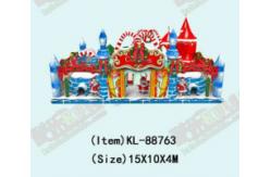 China Christmas Theme Colorful Children Park Inflatable Slide Bouncy supplier