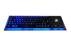 China Splash Resistant Stainless Steel Keyboard 64 Illuminated Keys With Trackball / Backlit supplier