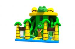 China Pvc Commercial Inflatable Water Slides And Bounce House 5.5m Height supplier