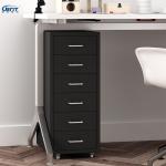 Under Desk Vertical File Cabinet 6 Drawer Steel Document Cabinet
