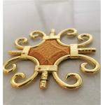 Golden round aluminum profile accessories for french doors and windows for sale