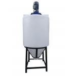 1500L Cone Bottom Plastic Water tank Mixing tank with an Agitator