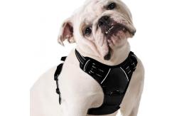 China Nylon Reflective Pet Harness Leash For Large Dogs With Pull Handle supplier
