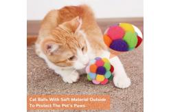 China Interactive Cat Toy Balls With Bell And Cat Fuzzy Chew Balls supplier